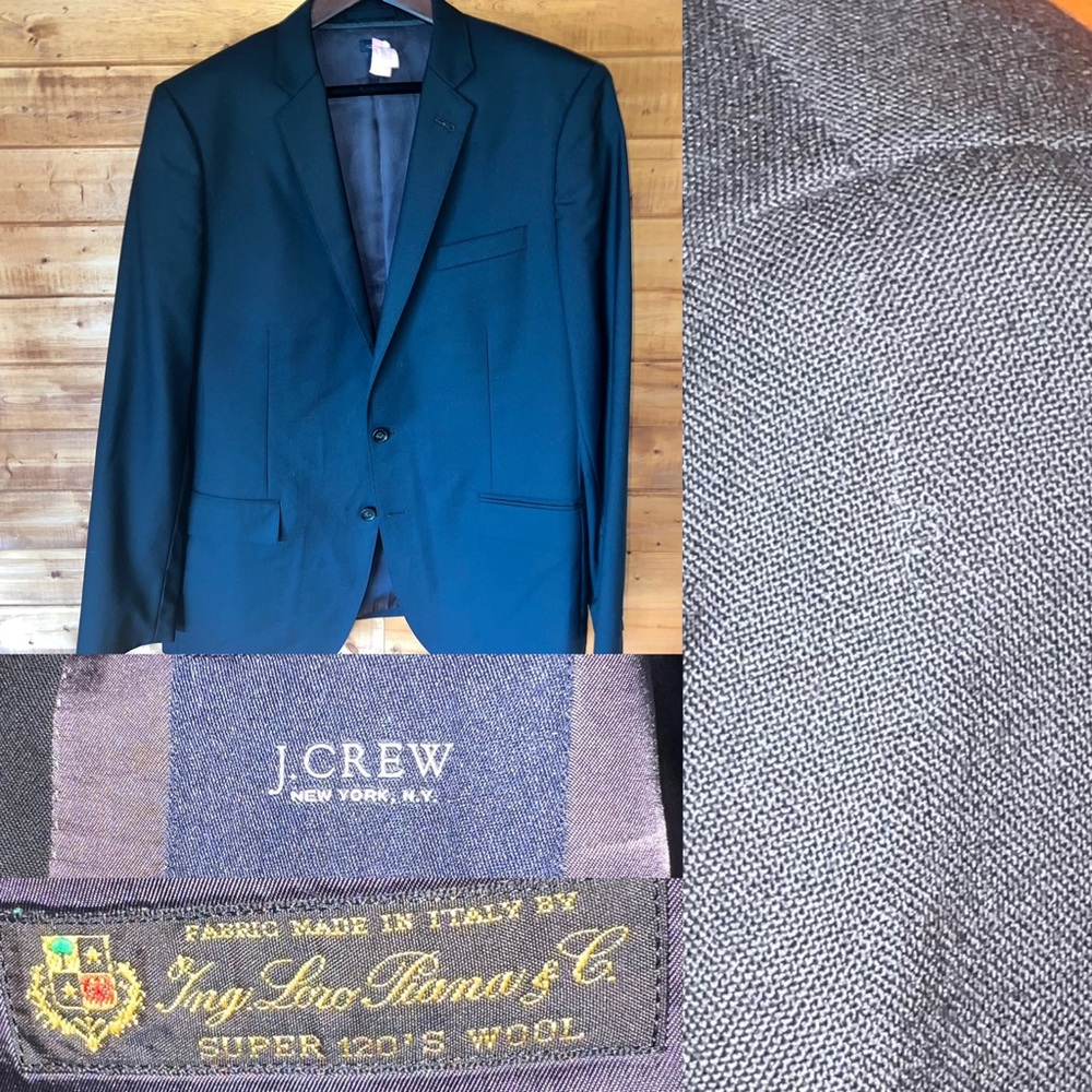 $425 J Crew Loro Piano Ludlow Slim wool black suit jacket 44R
